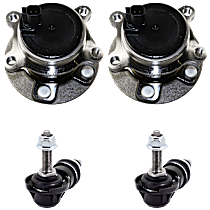 4-piece kit, Rear, Driver And Passenger Side Suspension Kit, Includes Sway Bar Links and Wheel Hubs, For Models without Parking Assist