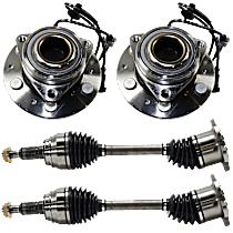 4-Piece Kit Front, Driver and Passenger Side Suspension Kit, Includes (2) Axle Assembly and (2) Wheel Hub