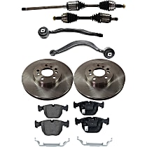 Front Axle Assembly, All Wheel Drive, Includes Brake Discs, Brake Pad Sets, and Control Arms