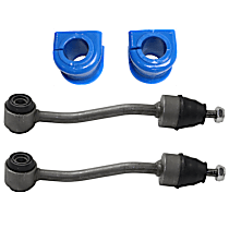 4-Piece Kit Front Sway Bar Link, Includes (1) Sway Bar Bushing and (2) Sway Bar Link