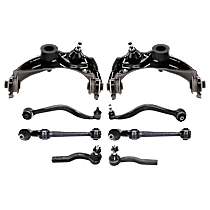 8-Piece Kit Front, Driver and Passenger Side, Upper and Lower Control Arm, Naturally Aspirated,  Includes (6) Control Arm and (2) Tie Rod End