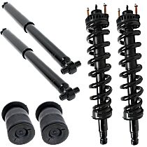 6-Piece Kit Air Suspension with Air Springs, Shock Absorbers, and Loaded Struts