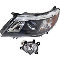 2-Piece Kit Driver Side Halogen Headlight, With bulb(s), OE Replacement Includes (1) Fog Light and (1) Headlight
