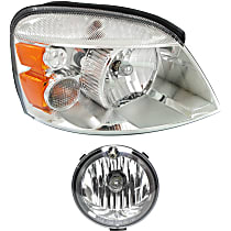 2-Piece Kit Passenger Side Halogen Headlight, With bulb(s), OE Replacement, Includes (1) Fog Light and (1) Headlight