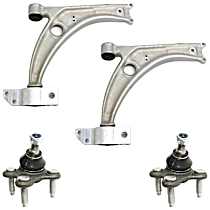 4-Piece Kit Front, Passenger Side Suspension Kit, Includes (2) Ball Joint and (2) Control Arm