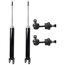 4-Piece Kit Rear Suspension Kit, Includes (2) Shock Absorber and (2) Sway Bar Link