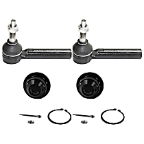 4-Piece Kit Front, Driver and Passenger Side Suspension Kit, Without Aluminum Steering Knuckles, includes (2) Ball Joint and (2) Tie Rod End