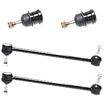 4-Piece Kit Front Suspension Kit, Includes (2) Ball Joint and (2) Sway Bar Link