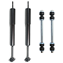 4-Piece Kit Front Suspension Kit, Includes (2) Shock Absorber and (2) Sway Bar Link