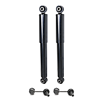 4-Piece Kit Rear Suspension with Shock Absorber and Strut Assembly and Sway Bar Link