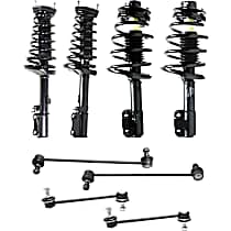8-Piece Kit Front and Rear, Driver and Passenger Side Suspension with Loaded Struts and Sway Bar Links