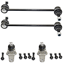 4-Piece Kit Front, Driver and Passenger Side Suspension Kit, Includes (2) Ball Joint and (2) Sway Bar Link