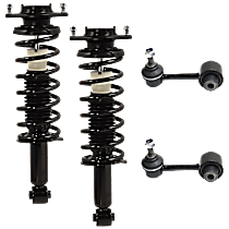 4-Piece Kit Rear, Driver and Passenger Side Suspension Kit, Includes (2) Shock Absorber and Strut Assembly and (2) Sway Bar Link