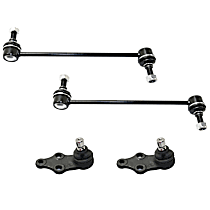 4-Piece Kit Front Suspension Kit, Includes (2) Ball Joint and (2) Sway Bar Link