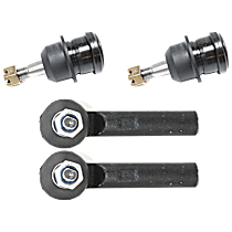 4-Piece Kit Front, Driver and Passenger Side Suspension Kit, Includes (2) Ball Joint and (2) Tie Rod End