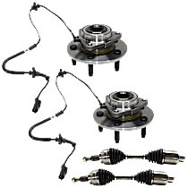 4-Piece Kit Front, Driver and Passenger Side Suspension Kit, Includes (2) Axle Assembly and (2) Wheel Hub