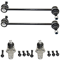 4-Piece Kit Front, Driver and Passenger Side Suspension Kit, Includes (2) Ball Joint and (2) Sway Bar Link