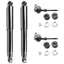 4-Piece Kit Rear, Driver and Passenger Side Suspension with Shock absorbers and Sway Bar Links
