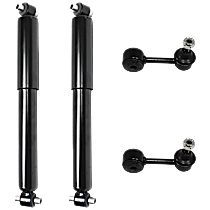 4-Piece Kit Rear Suspension Kit, Includes (2) Shock Absorber and Strut Assembly and (2) Sway Bar Link