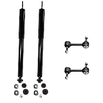 4-Piece Kit Rear Suspension Kit, includes (2) Shock Absorber and Strut Assembly and (2) Sway Bar Link