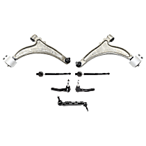 7-Piece Kit Front, Driver and Passenger Side, Lower Control Arm, Front Wheel Drive,  Includes (2) Control Arm, (1) Sway Bar Link, and (4) Tie Rod End