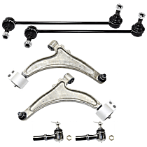 6-Piece Kit Control Arm, Front Wheel Drive, Without Performance Suspension,  Includes (2) Control Arm, (2) Sway Bar Link, and (2) Tie Rod End