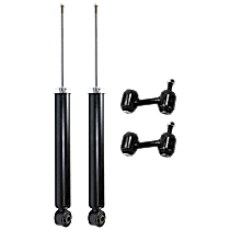 4-Piece Kit Rear, Driver and Passenger Side Shock, includes (2) Shock Absorber and Strut Assembly and (2) Sway Bar Link