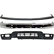 3-Piece Kit, Front Bumper, Sport Utility, For Models Without Sport Package, Chrome, Includes (1) Bumper, (1) Bumper Trim, and (1) Valance