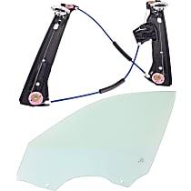 Front, Driver Side Door Glass Kit, Green Tint, Replaces NAGS No. FD25623 GTNN