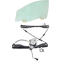 Front, Driver Side Door Glass Kit, 4-Door, Sedan, For Models Without Auto Up and Down Features, Replaces NAGS No. DD11237 GTYN