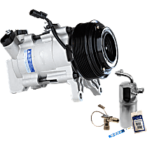 2-Piece Kit A/C Compressor Kit, 3.5L 6Cyl, Without Rear A/C, With Clutch, 7-Groove Pulley,  Includes (1) A/C Compressor and (1) A/C Service Kit (A/C Expansion Valve, A/C Receiver Drier, and A/C O-Ring and Gasket Seal Kit)