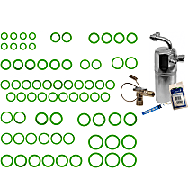 2-Piece Kit A/C Compressor Kit, 3.5L 6Cyl, With Rear A/C, With Clutch, 7-Groove Pulley,  Includes (1) A/C Compressor and (1) A/C Service Kit (A/C Expansion Valve, A/C Expansion Valve, A/C Receiver Drier, and A/C O-Ring and Gasket Seal Kit)