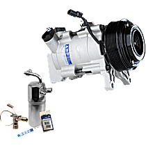 2-Piece Kit A/C Compressor Kit, 3.5L 6Cyl, Without Rear A/C, With Clutch, 7-Groove Pulley,  Includes (1) A/C Compressor and (1) A/C Service Kit (A/C Expansion Valve, A/C Receiver Drier, and A/C O-Ring and Gasket Seal Kit)