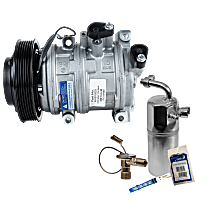 A/C Compressor Kit with A/C Service Kit (A/C Expansion Valve, A/C O-Ring and Gasket Seal Kit, and Drier Desiccant Element)