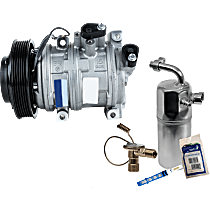 A/C Compressor Kit with A/C Service Kit (A/C Expansion Valve, A/C O-Ring and Gasket Seal Kit, and Drier Desiccant Element)