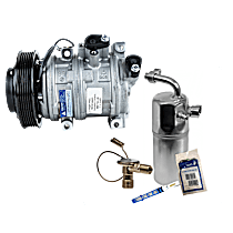 A/C Compressor Kit with A/C Service Kit (A/C Expansion Valve, A/C O-Ring and Gasket Seal Kit, and Drier Desiccant Element)