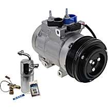 2-Piece Kit A/C Compressor Kit with A/C Service Kit, with Clutch, 6-Groove Pulley, (From 12-05-2005), with Hose Fitting Bolts on the Left, 4.53 in. Diameter Clutch