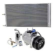 3-Piece Kit A/C Compressor Kit, 6.2L 8Cyl, Acum/Drier 141130; Front Exp Valve 341142; O-Ring Seal Kit 1321361, For Models With Electric Power Steering, With Hose Fitting Bolts on the Left; 4.53 in. Diameter Clutch, With Clutch, 6-Groove Pulley