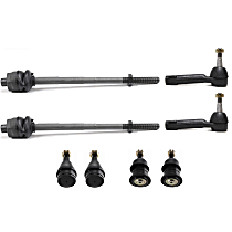 8-Piece Kit Front, Driver and Passenger Side Suspension Kit, includes (4) Ball Joint and (4) Tie Rod End