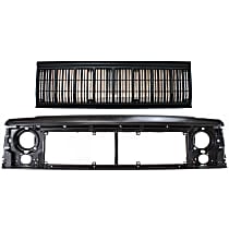Grille Assembly Kit, Painted Black Shell and Insert, Grille, includes Header Panel