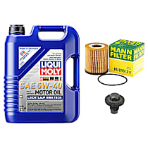 3-Piece Kit Synthetic Motor Oil, 5 Liters, 3-Piece Kit,  Includes (1) Motor Oil, (1) Oil Drain Plug, and (1) Oil Filter