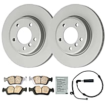 6-Piece Kit Front Brake Disc and Pad Kit, With Rear Disc, E4 Body, 2.5L 6Cyl, Genuine BMW  Includes (1) Brake Anti Squeal Paste, (2) Brake Disc, (1) Brake Pad Sensor, and (1) Brake Pad Set