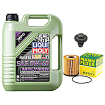 3-Piece Kit Full Synthetic Motor Oil, 5 Liters, 3-Piece Kit,  Includes (1) Motor Oil, (1) Oil Drain Plug, and (1) Oil Filter
