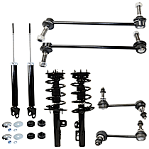 8-Piece Kit Front and Rear, Driver and Passenger Side Shock and Fully Loaded Strut, For Models Without Turbo, includes (4) Shock Absorber and Strut Assembly and (4) Sway Bar Link