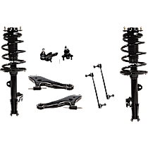 8-Piece Kit Fully Loaded Struts with Ball Joints, Control Arms, and Sway Bar Links, All Wheel Drive