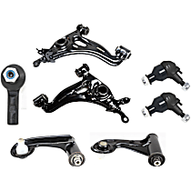7-Piece Kit Front, Driver and Passenger Side, Outer, Upper and Lower Control Arm, For Model With Sport Package,  Includes (2) Ball Joint, (4) Control Arm, and (1) Tie Rod End