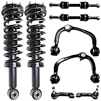 8-Piece Kit Fully Loaded Struts with Control Arms, Sway Bar Links, and Tie Rod Ends