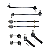 8-Piece Kit Front, Driver and Passenger Side, Inner and Outer, Lower, Front To End Sway Bar Link,  Includes (4) Sway Bar Link and (4) Tie Rod End