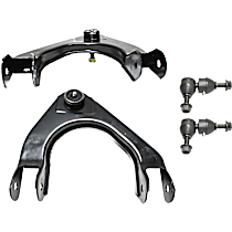 4-Piece Kit Front, Driver and Passenger Side, Upper Control Arm, includes (2) Control Arm and (2) Sway Bar Link