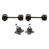 4-Piece Kit Front, Driver and Passenger Side, Lower Sway Bar Link,  Includes (2) Ball Joint and (2) Sway Bar Link